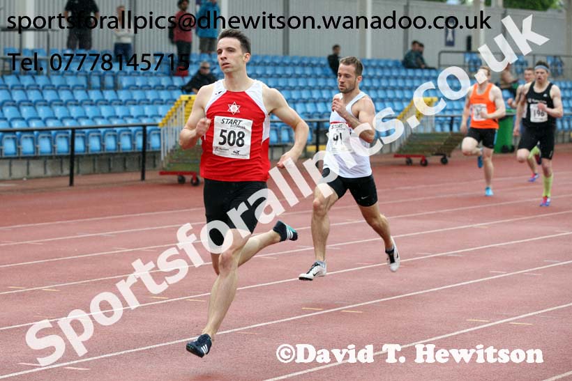 Senior mens 400 metres, Northern Championships, Sport City, Manchester. Photo: David T. Hewitson/Sports for All Pics